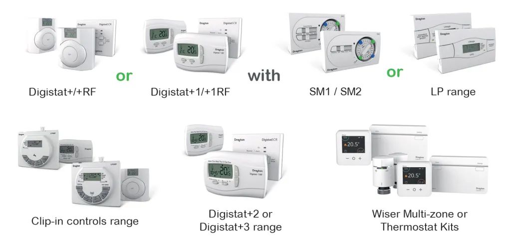 seven items in boiler plus combi range